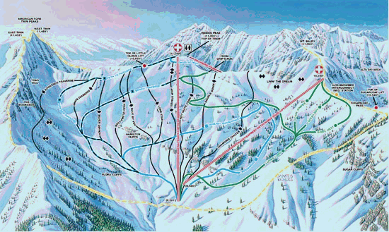 Snowbird ski map back